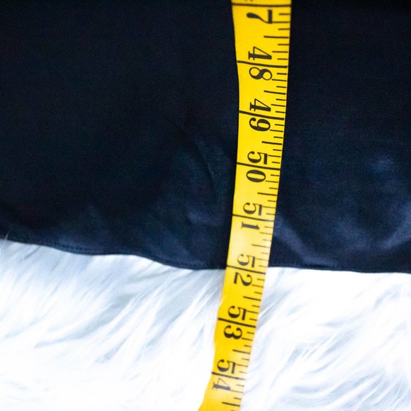 Nordstrom Womens Formal Midi Dress Size 12 Navy Blue Satin Wrap Halter Cocktail - Picture 8 of 12